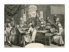 G. van der Gucht d'après W. Hogarth, Concert de musiciens (1733-1734)